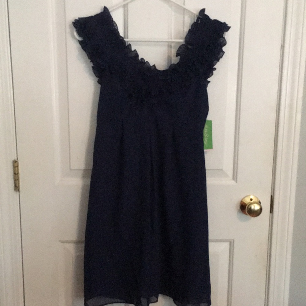 NWT Lilly Pulitzer Dress Size 0 Navy Blue